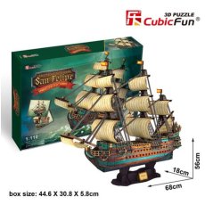 3D пазл Испанская Армада Сан Фелипе, CubicFun, 248 эл.