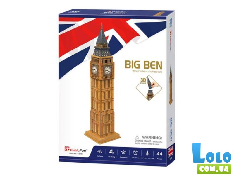 3D пазл Биг-Бен, CubicFun, 44 эл.