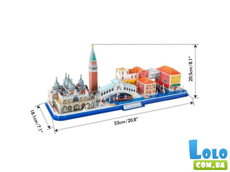 3D пазл City Line Венеция, CubicFun, 126 эл.