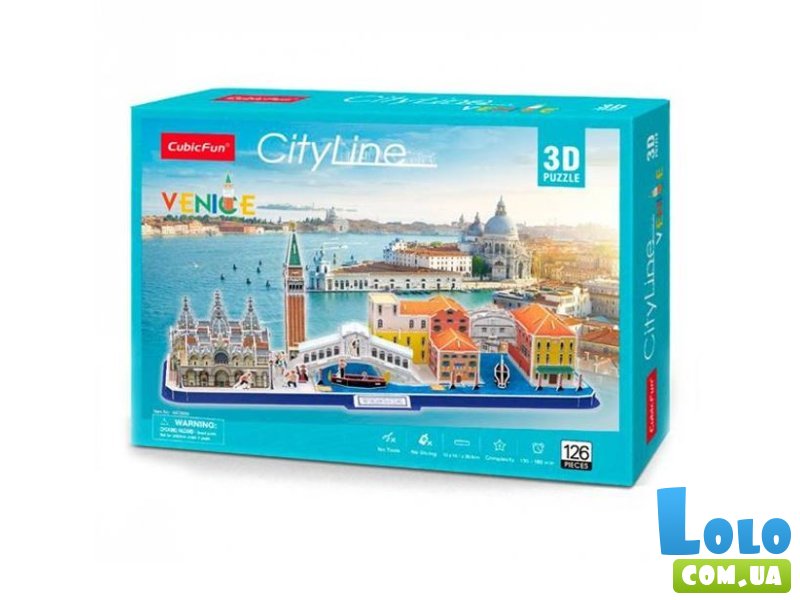 3D пазл City Line Венеция, CubicFun, 126 эл.