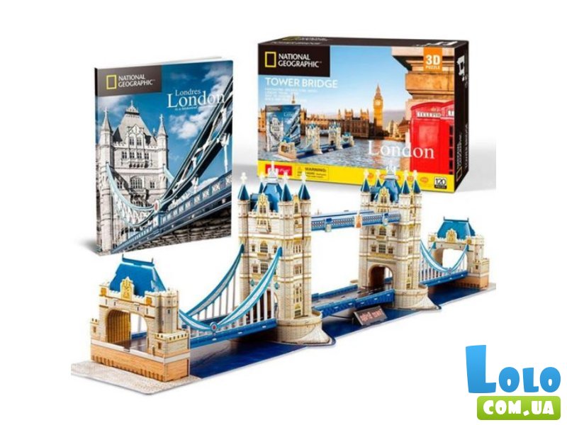3D пазл National Geographic Тауэрский мост, CubicFun, 120 эл.