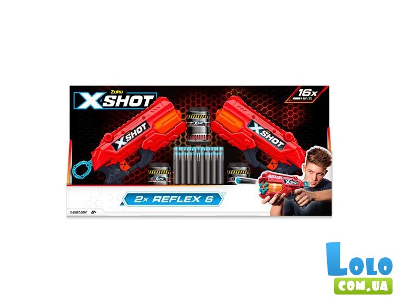 Набор быстрострельных бластеров Excel Reflex Double, X-Shot