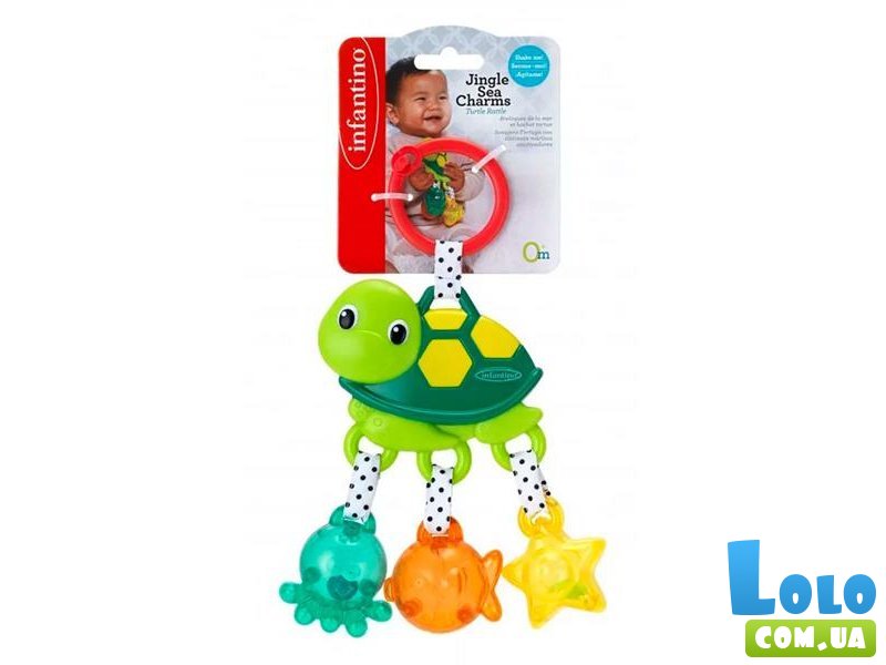 Игрушка-подвеска с погремушками Морская черепашка, Infantino
