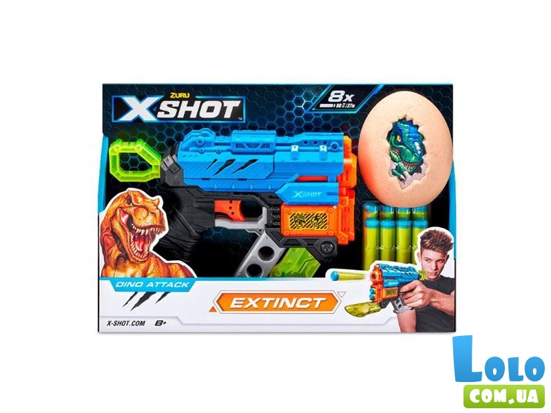 Скорострельный бластер Dino Extinct New, X-Shot