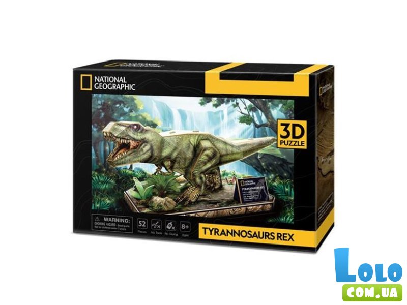 3D пазл National Geographic Dino Тиранозавр Рекс, CubicFun, 52  эл.