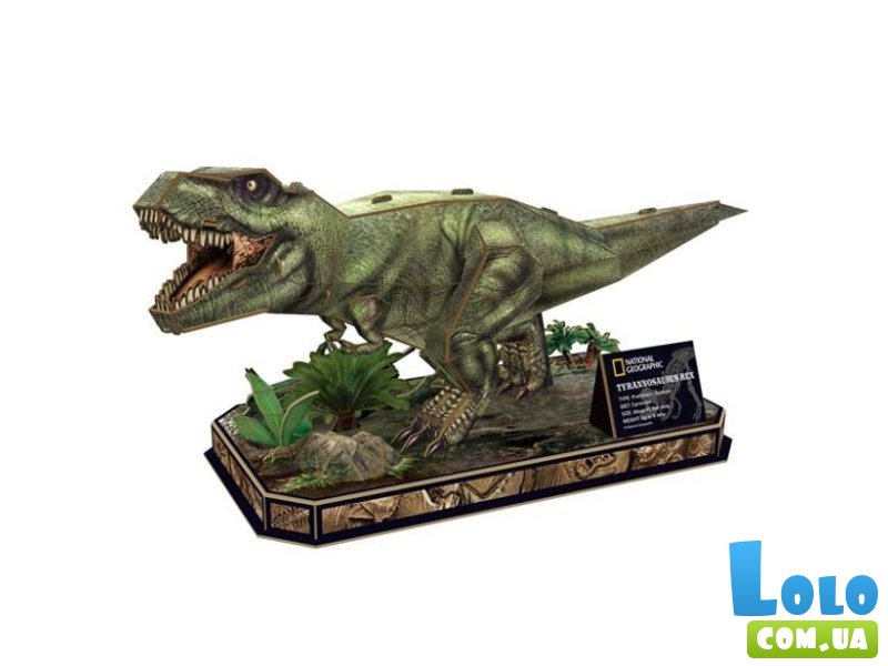 3D пазл National Geographic Dino Тиранозавр Рекс, CubicFun, 52  эл.