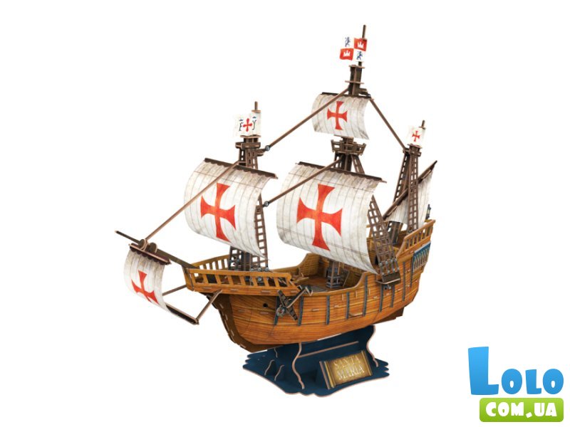 3D пазл Корабль Санта-Мария, CubicFun, 204 эл.