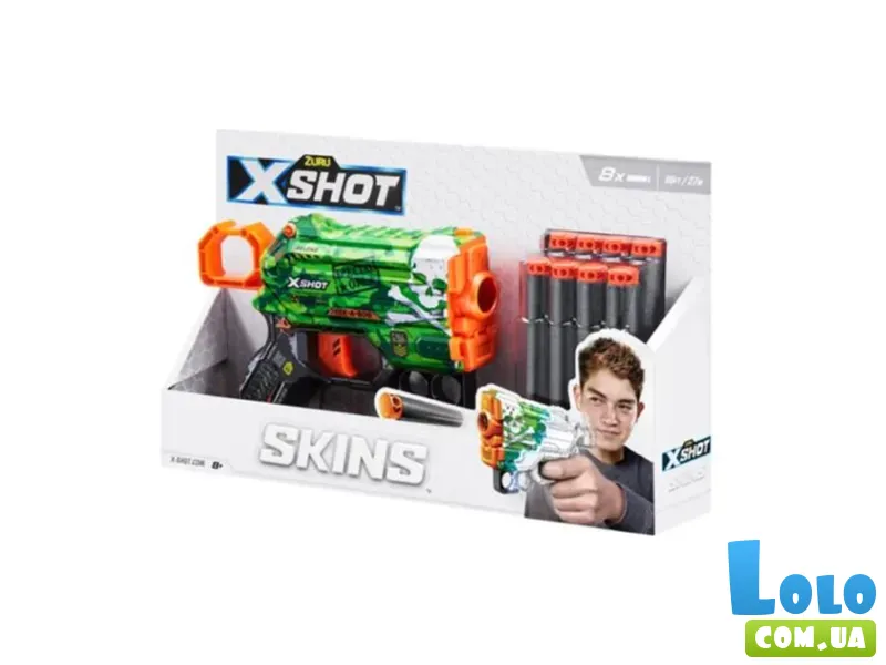 Скорострельный бластер X-Shot Skins Menace Camo, Zuru