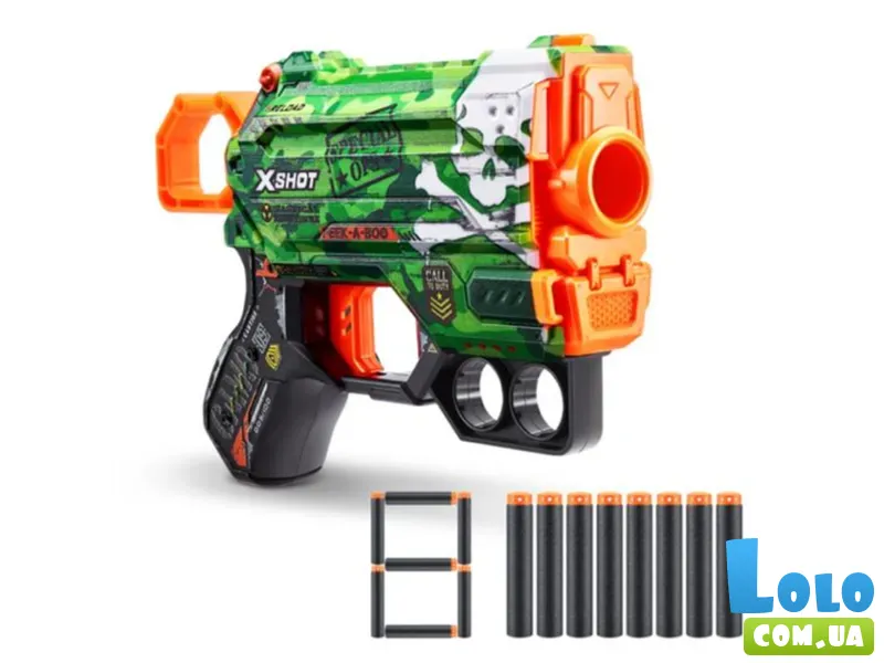 Скорострельный бластер X-Shot Skins Menace Camo, Zuru
