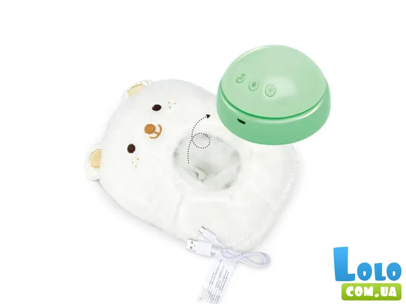 Музыкальная игрушка-ночник Мишка, Hape (белый)