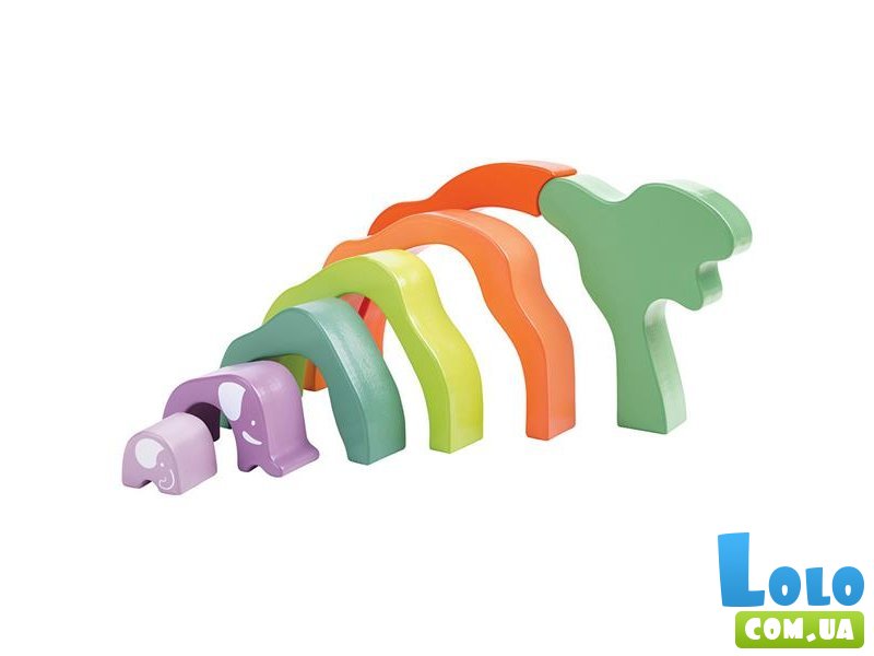 Деревянная пирамидка Слоненок, Hape