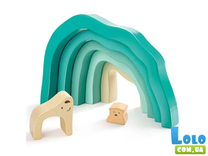 Деревянная пирамидка Мишка, Hape