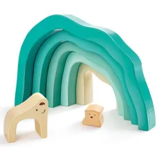 Деревянная пирамидка Мишка, Hape