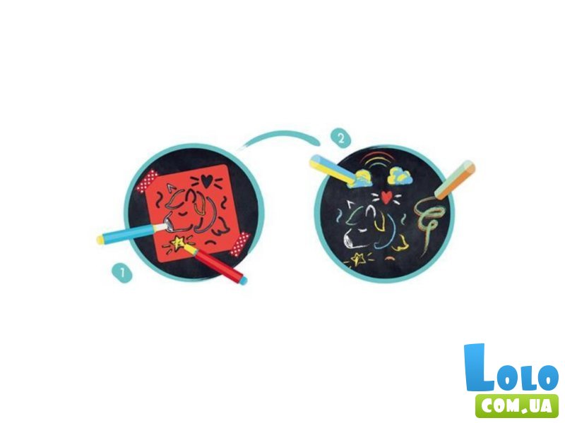 Набор для рисования Трафареты с мелом, Hape