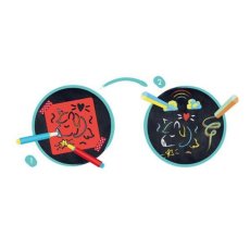 Набор для рисования Трафареты с мелом, Hape