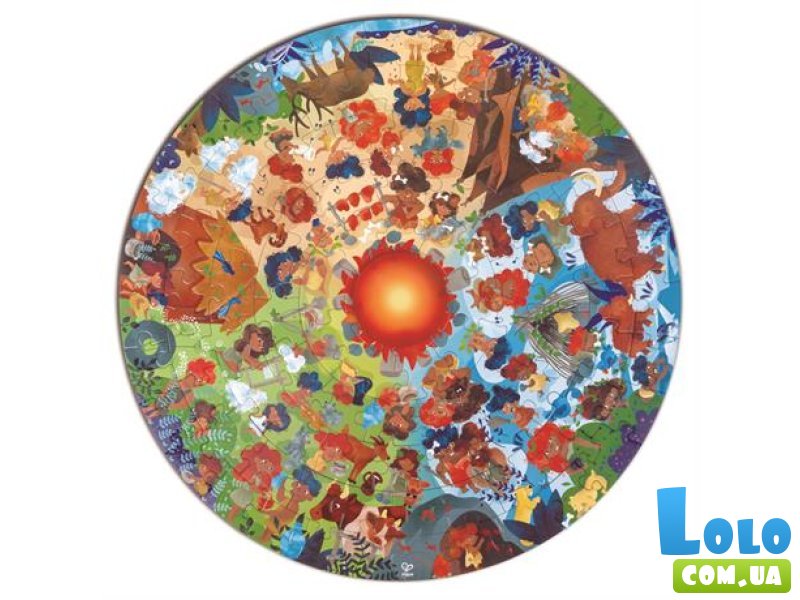 Пазл круглый Каменный век, Hape, 100 эл.