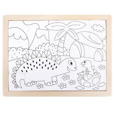 Пазл с раскраской Динозавры, Hape, 24 эл.