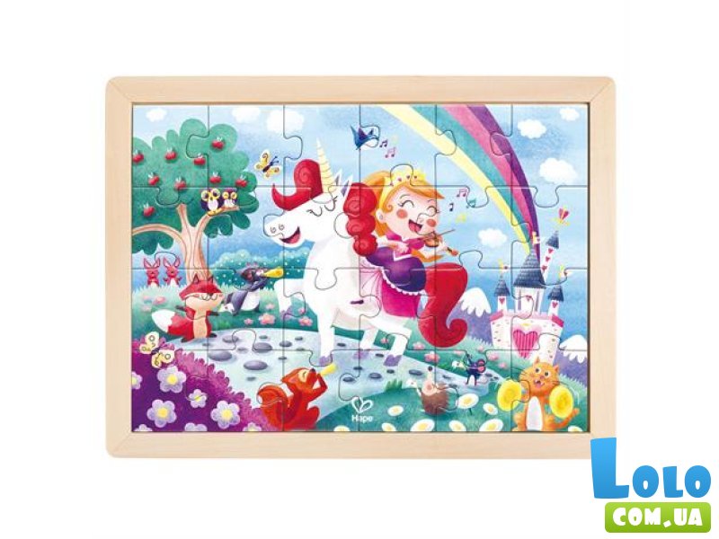 Пазл с раскраской Единороги, Hape, 24 эл.