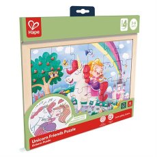 Пазл с раскраской Единороги, Hape, 24 эл.