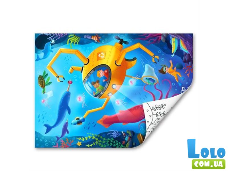Пазл с раскраской Океан, Hape, 48 эл.