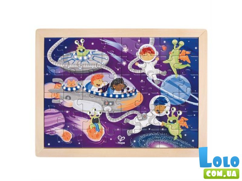 Пазл с раскраской Пришельцы, Hape, 48 эл.