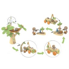 Деревянный игровой набор Электрокар для посадки деревьев, Hape