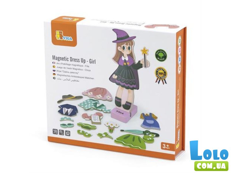 Магнитная игра Одень девочку, Viga Toys