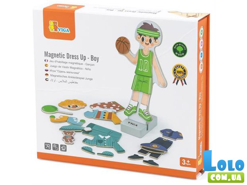 Магнитная игра Одень мальчика, Viga Toys