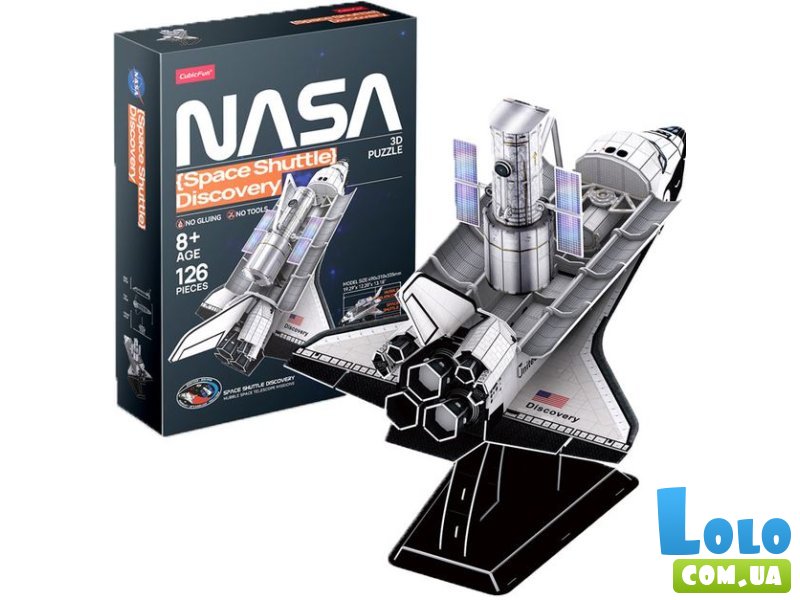 3D пазл NASA Космический шаттл Дискавери, CubicFun, 126 эл.