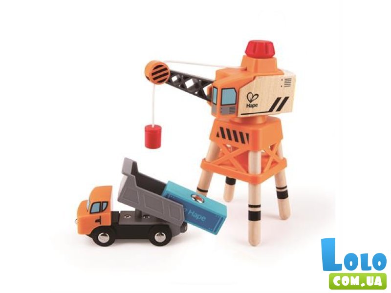 Набор для игрушечной железной дороги Подъемный кран и грузовик, Hape