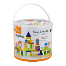 Деревянные кубики Город, Viga Toys