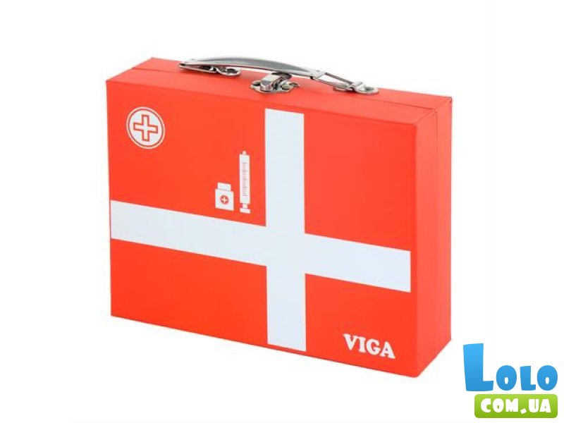 Деревянный игровой набор Чемодан доктора, Viga Toys