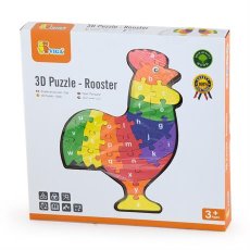 Деревянный пазл Петушок по буквам, Viga Toys, 26 эл.