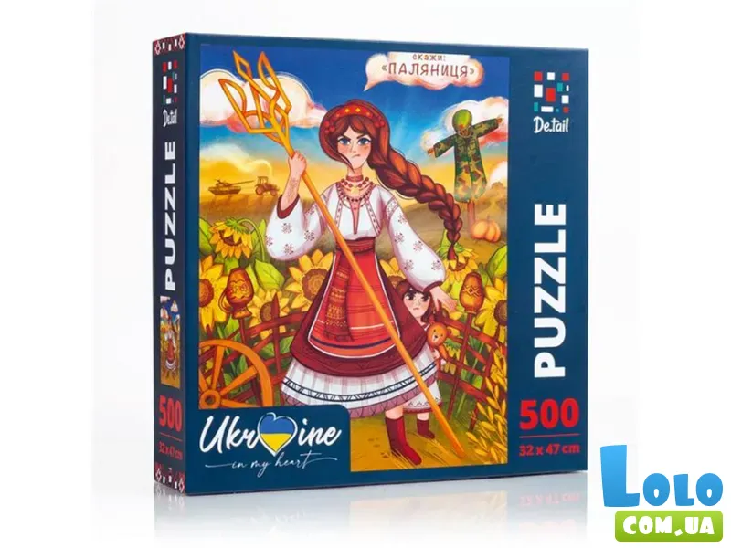 Пазлы Украиночка с трезубом, De.tail, 500 эл.
