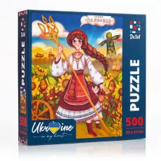 Пазлы Украиночка с трезубом, De.tail, 500 эл.