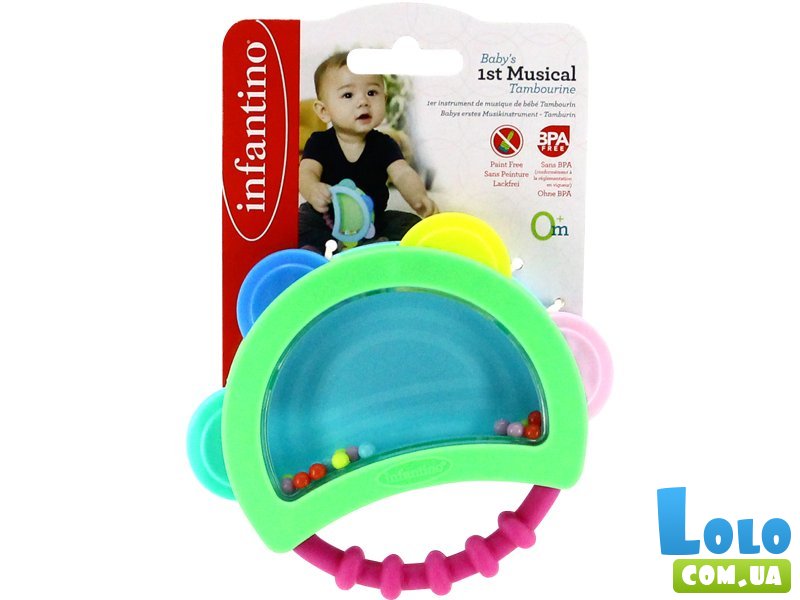 Погремушка Тамбурин с прорезывателем, Infantino