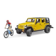 Машина Jeep Wrangler Rubicon с фигуркой велосипедиста, Bruder
