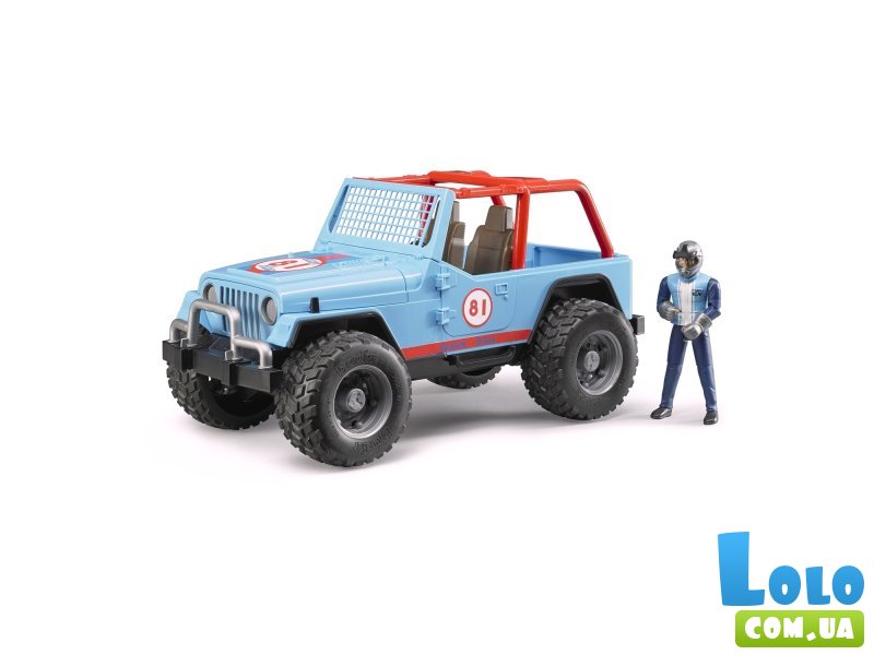Машина Jeep Cross country с фигуркой гонщика, Bruder