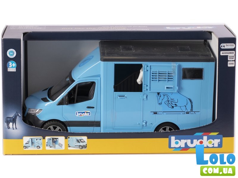 Машина MB Sprinter для перевозки животных с лошадью, Bruder