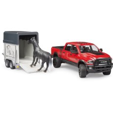 Машина RAM 2500 с прицепом-трейлером и лошадью, Bruder