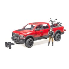 Внедорожник Dodge RAM 2500 с мотоциклистом, Bruder
