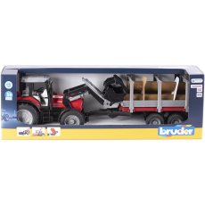 Трактор Massey Ferguson с прицепом, Bruder
