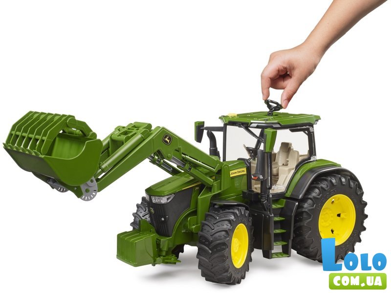 Трактор John Deere 7R 350 с передним погрузчиком, Bruder
