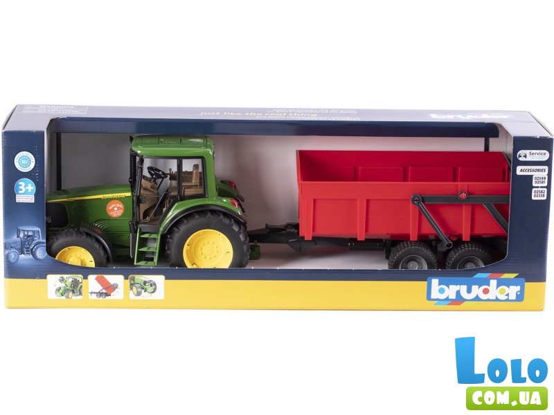 Трактор John Deere 6920 с прицепом, Bruder