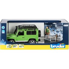 Машина Land Rover Defender с фигуркой лесника и собаки, Bruder