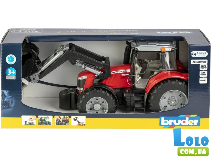 Трактор Massey Ferguson 7624 с передним погрузчиком, Bruder