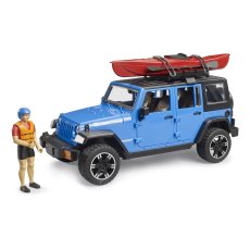 Машина Jeep Wrangler Rubicon Unlimited с каяком и фигуркой, Bruder