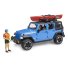 Машина Jeep Wrangler Rubicon Unlimited с каяком и фигуркой, Bruder