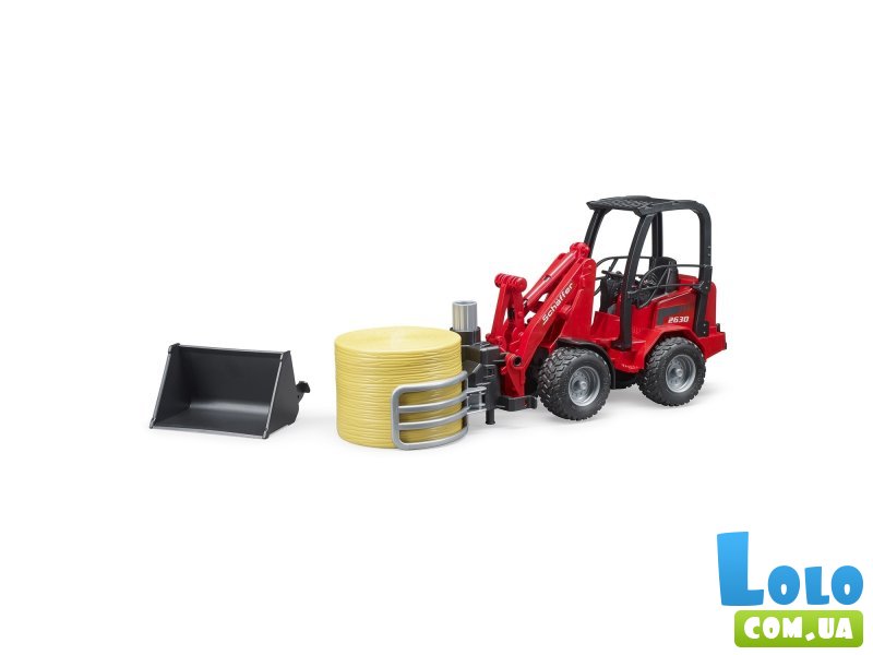 Машина мини-погрузчик Schaffer Compact 2630 с аксессуарами, Bruder