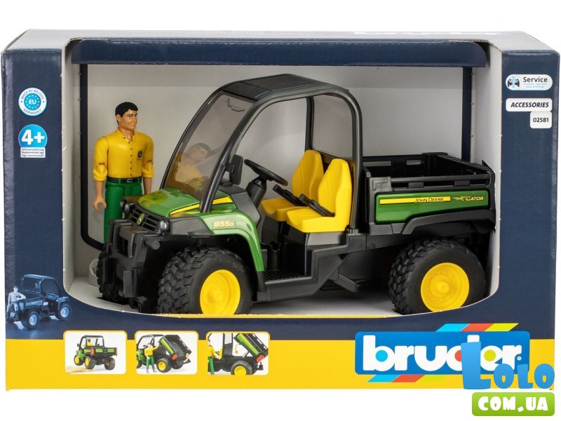 Машина John Deere Gator XUV 855D с фигуркой, Bruder